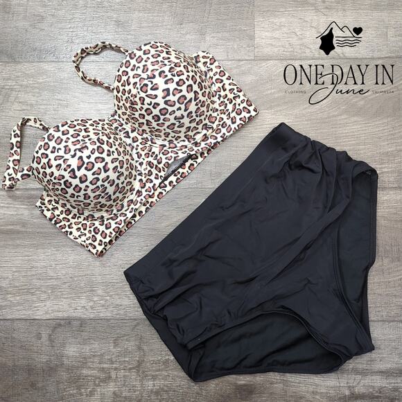 CharmLeaks Push Up High Waist Bikini Swimsuit Size L - Picture 1 of 4